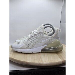 Nike Shoes Womens 7.5 Youth 6 Air Max 270 White Metallic Silver (GS) 943345-103
